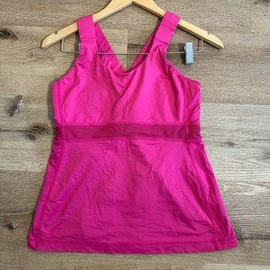 Lululemon Swift Criss Cross Back Mesh Vented Athletic Tank Top Pink Women's 10